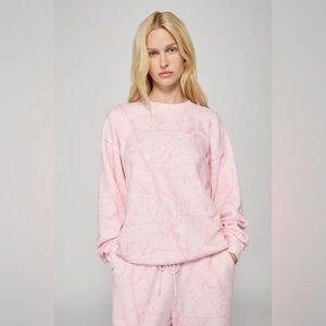 DAIRY BOY OVERSIZED CREWNECK BUBBLEGUM CAMO APPLIQUE FLAWED